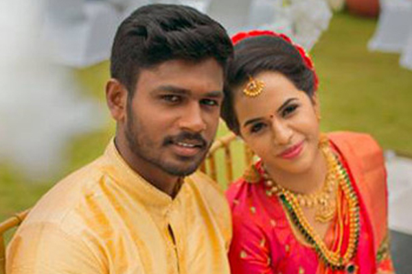 संजू सैमसन ने प्रेमिका से रचाई शादी