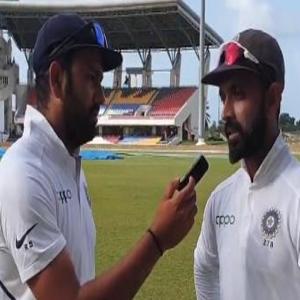 रोहित ने लिया बुमराह, रहाणे का इंटरव्यू