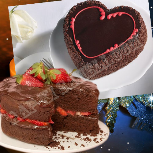 क्रिसमस:Heart Shaped Strawberry CakeDots