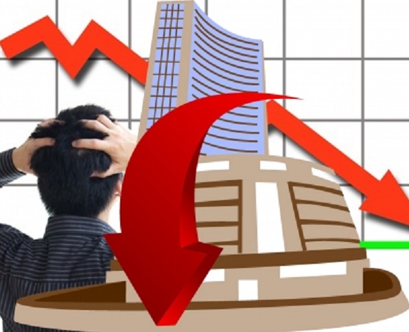 कमजोर वैश्विक संकेतों के चलते लाल निशान में बंद हुआ शेयर बाजार, सेंसेक्स 122 अंक फिसला