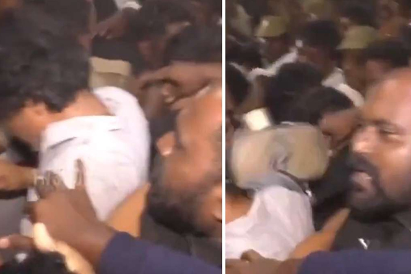 Vijaykanth के अंतिम
संस्कार
में
थलापति
विजय
को
मारी
चप्पल,
वीडियो
वायरल