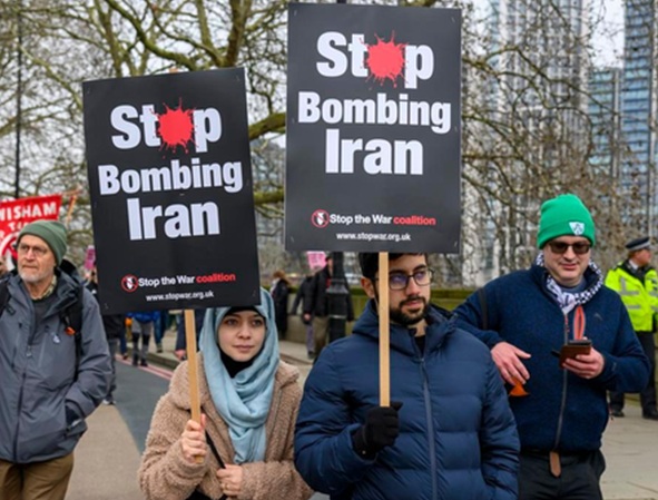 ईरान पर अमेरिका-इजरायल के हमलों के खिलाफ यूरोप में विरोध प्रदर्शनों की लहर
