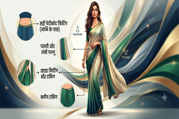 साड़ी में स्लिम और अट्रैक्टिव दिखने के 4 आसान टिप्स पेट का फैट तुरंत दिखेगा कम
