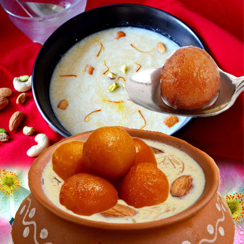 शानदार ट्रीट में सेंवई विद गुलाब जामुन की रेसिपी-Seviyan with Gulab Jamun Recipe