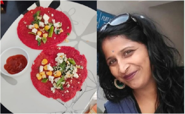 बीट रूट पनीर चीज  डोसा,  बनाने में लगेंगे सिर्फ 15 मिनट 