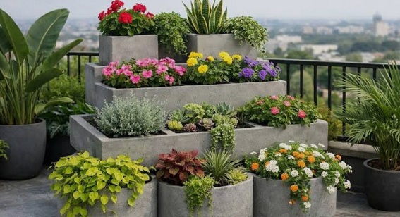 गार्डनिंग के लिए बेस्ट हैं सीमेंट प्लांटर्स मजबूती के साथ बढ़ाएं अपने गार्डन की शान