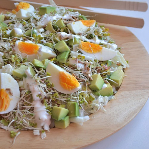 एग एण्ड बींस स्प्राउट सैलेड - Egg & Beans Sprout Salad

