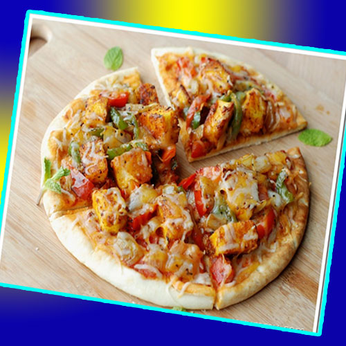 मजेदार पनीर टिक्का पिज्जा- Paneer Tikka Pizza