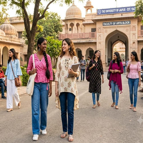 कॉलेज गर्ल्स के बीच बढ़ा फ्यूजन वियर का क्रेज: इस सीजन डेनिम के साथ ट्राई करें ये ट्रेंडी इंडो-वेस्टर्न कुर्ती टॉप्स
