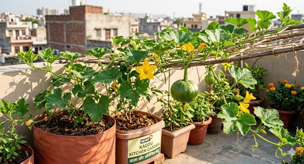 Gardening : गमले में उगेगा 5 किलो का कद्दू घर की छत को ऐसे बनाएं मिनी फार्म
