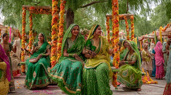 हरियाली तीज: पहली बार व्रत करने वाली महिलाएं जानें पूजा विधि, क्यों है झूला झूलने की परंपरा