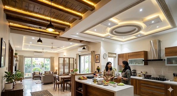 Home Decor : ओपन किचन के लिए बेहतरीन सीलिंग डिजाइन आइडियाज