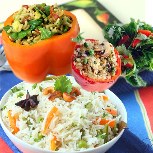 राइस with कैप्सिकम- Capsicum Rice 