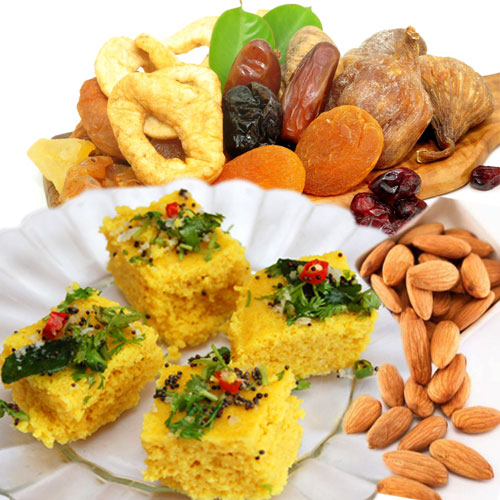 स्वादिष्ट स्वाद में मेवा ढोकला-Dry fruit Dhokla 