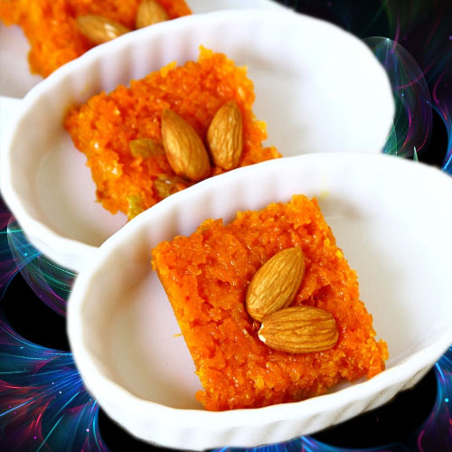 यम्मी गाजर हलवा बर्फी-Carrot pudding Barfi