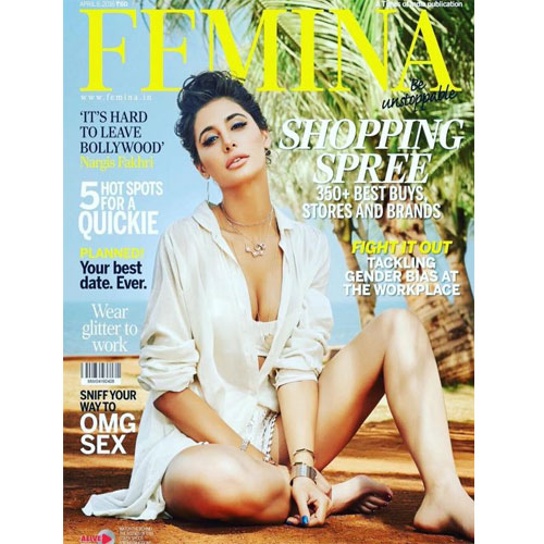 Feminaके लिए नरगिस फाखरी का Photoshoot 