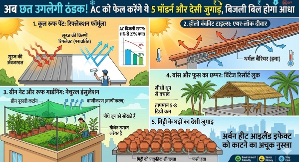 अब छत उगलेगी ठंडक AC को फेल करेंगे ये 5 मॉडर्न और देसी जुगाड़, बिजली बिल होगा आधा
