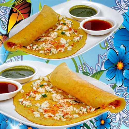 सुपर स्वाद में पनीर चीला-Paneer chilla