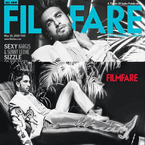 रणवीर सिंह का Filmfare के कवर Page पर मस्ताना अंदाज 