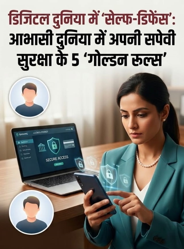 डिजिटल दुनिया में सेल्फ-डिफेंस  आभासी दुनिया में अपनी सुरक्षा के 5 गोल्डन रूल्स