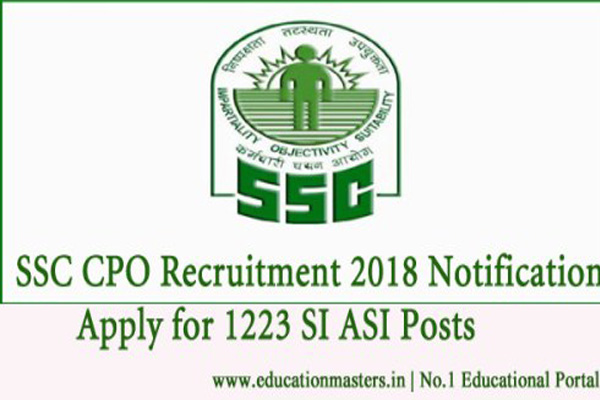 SSC CPO Recruitment:सब-इंस्पेक्टरपदोंपर
निकली भर्तियां....