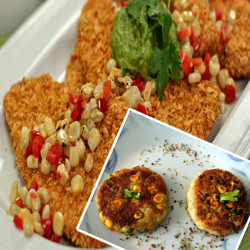 लुत्फ उठाइये रोस्टेड कॉर्न कटलेट का-Roasted Corn Cutlet