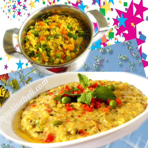 स्पाइसी स्वाद में मटर मसाला खिचडी-Matar Masala Khichdi