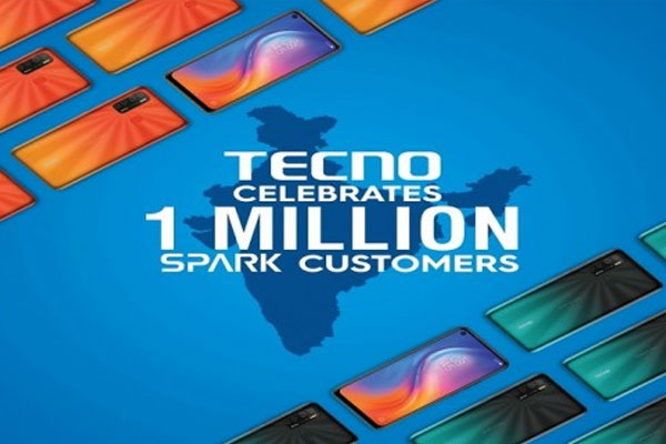 टेक्नो ने भारत में सात महीने में बेचे 10 लाख स्पार्क स्मार्टफोन