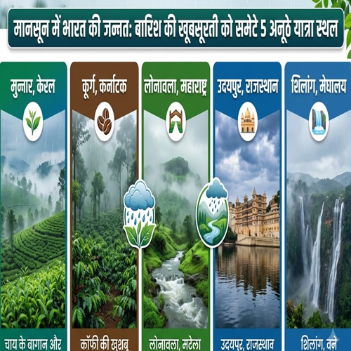 मानसून में स्वर्ग जैसी खूबसूरत हो जाती हैं भारत की ये 5 जगहें आज ही बनाएं प्लान
